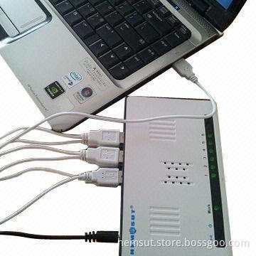 Security alarm holder with 6 USB port, can display 6 mobile phone/tablet/laptop